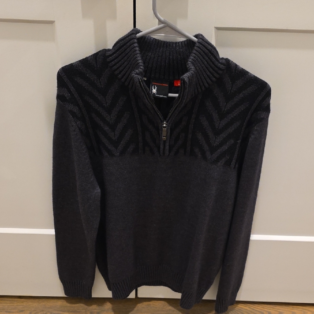 Spyder Charcoal Zip Up Sweater